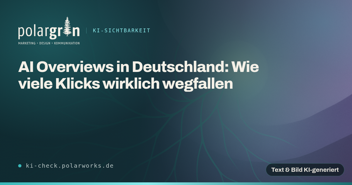 Abstrakte Linien, die auf einen leuchtenden Kreis zulaufen und davor teils verblassen – Sinnbild für wegfallende Klicks bei Suchanfragen.