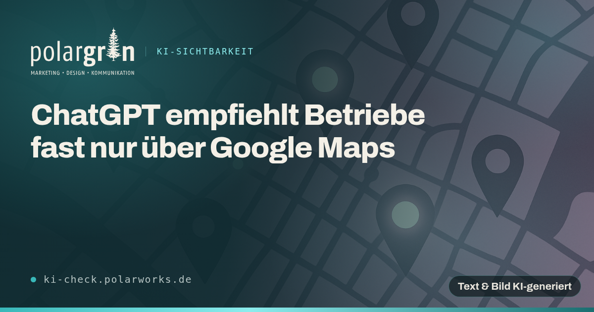 Abstrakte Illustration einer Stadtkarte mit vernetzten Kartenmarkierungen und leuchtenden Datenpunkten als Sinnbild für lokale Suchdaten.